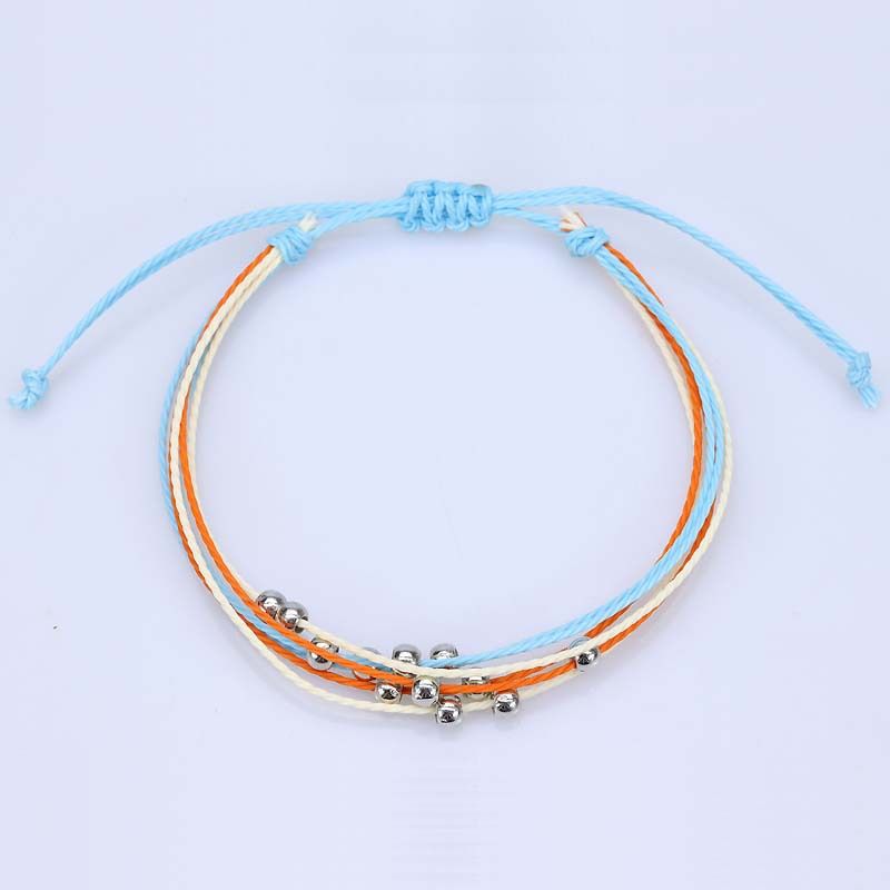Bohemian Wax Thread Hand-woven 6-wire Beaded Bracelet_voghion.com