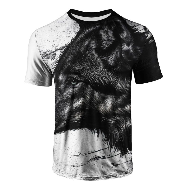 T-shirt à manches courtes pour homme, imprimé numérique, super élastique, décontracté, couleur unie, idéal pour les fêtes, la maison ou les soirées, tendance 2025_voghion.com