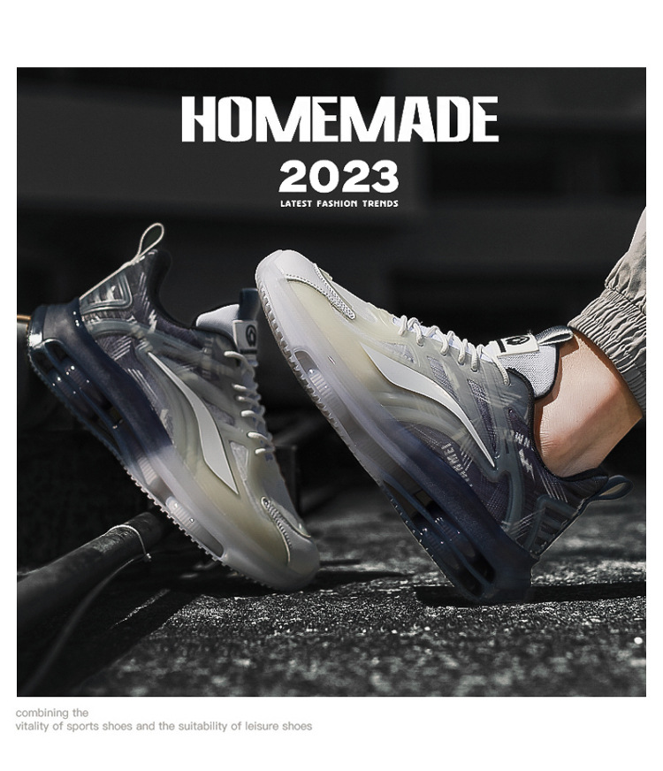 Men's Shoes Summer 2024 New Versatile Casual Sports Shoes Air Cushioned Running Mesh Sneakers Breathable and Odor Resistant Dad Casual shoes_voghion.com