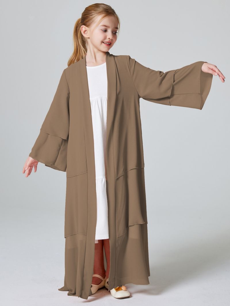 Kids’ Clothing dress children's three layer chiffon loose casual coat long skirt_voghion.com