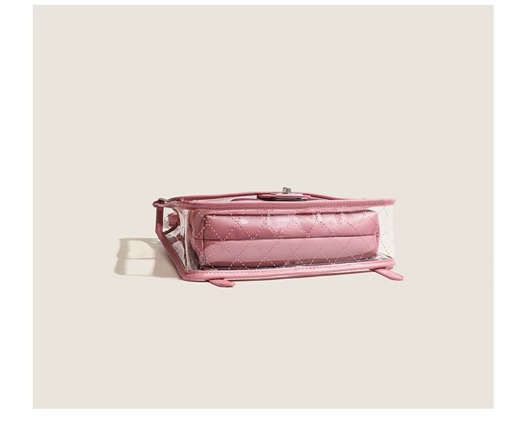 Zaino da scuola di alta qualità, stile casual, da pendolare, per la primavera e l'estate 2025, coreano, con texture trapuntata trasparente, da donna_voghion.com