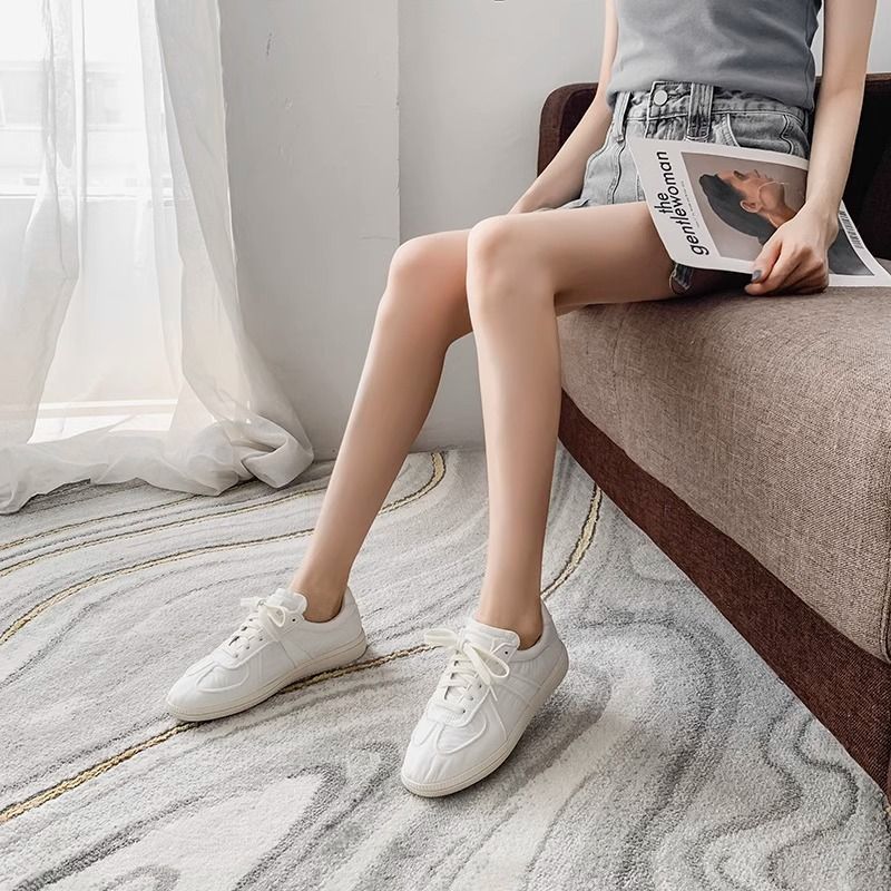 Cloud White Damen Neue Leder Soft Bottom Leichte Trainingsbrett Casual Sportschuhe Damen_voghion.com