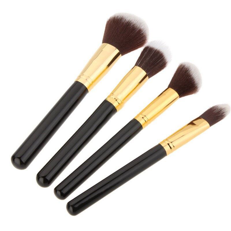 Set di 12 pennelli da trucco professionali neri per fard in polvere, occhi, cosmetici, strumento per il trucco di bellezza_voghion.com