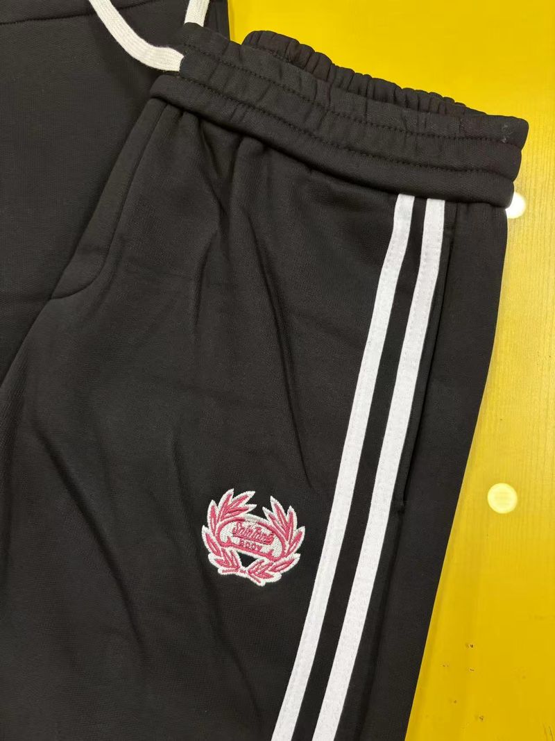 Men's Embroidered Letter Fleece Jogger Pants - Elastic Waist, Contrast Color, Casual Sportswear For Autumn Winter_voghion.com