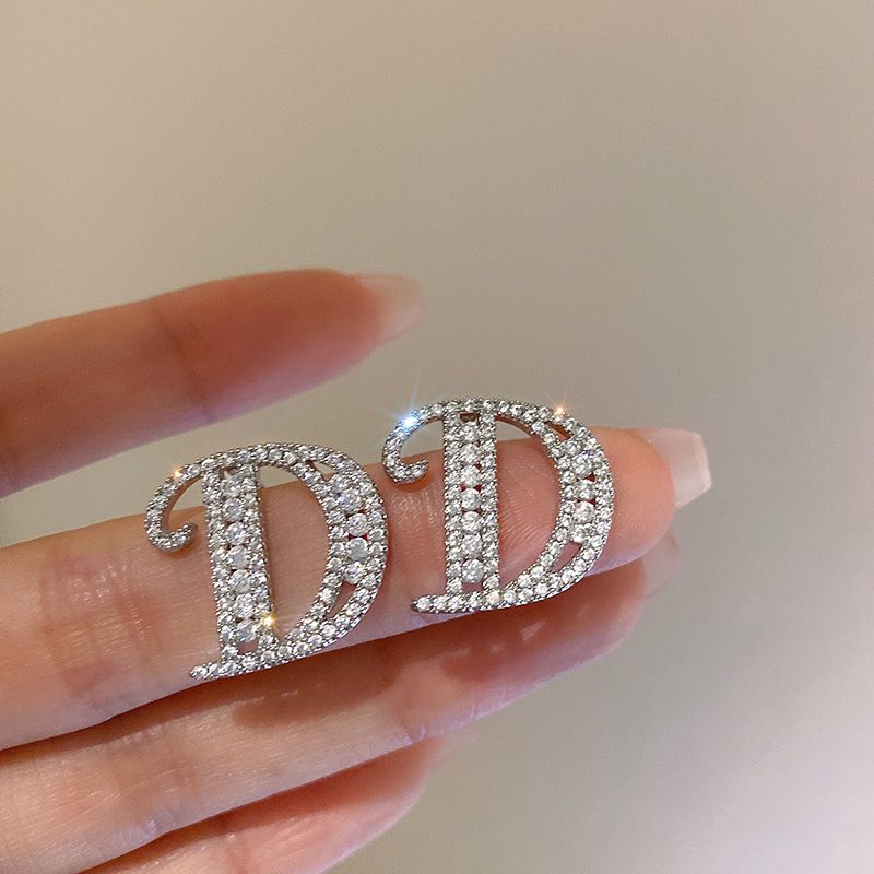 Damen-Accessoires, Diamant-Set, einfaches Temperament, Design, Sinn für Trend-Ohrringe_voghion.com