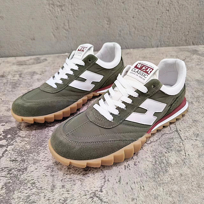 Sports Shoes Men's 2023 New Breathable Leather With Ice Silk Cloth Soft Bottom German Training Casual Trend All-Match Forrest Gump_voghion.com