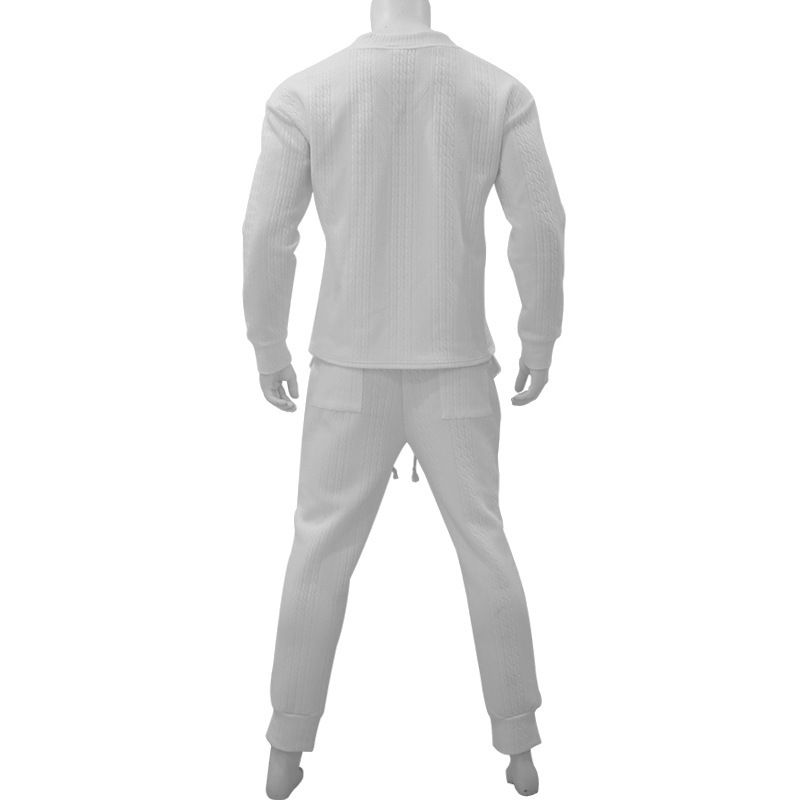 Herrenbekleidung Herren Freizeithose V-Ausschnitt Vielseitiger Jacquardpullover Herren Herbstanzug_voghion.com