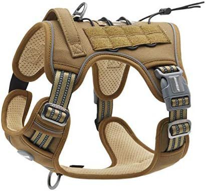 Tactical Pet Dog Metal Iron Explosion-Proof Thickened Nylon Harness For Medium And Large Dogs Overseas_voghion.com