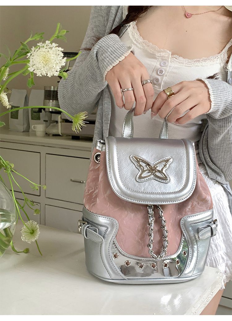 Commuter Fashion Backpack Versatile Chain-Strap Backpack 2025 Fall/Winter New_voghion.com