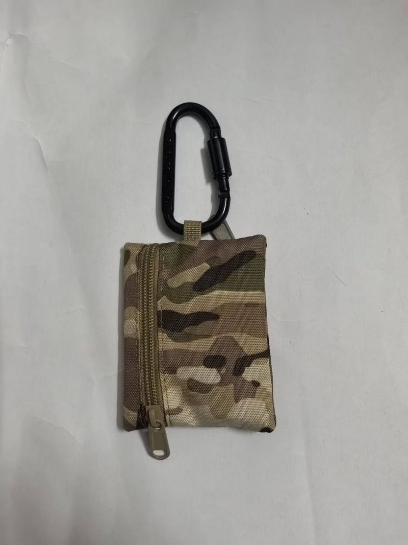 Portafoglio piccolo minimalista da campeggio tattico per esterni, arrampicata, pesca, portamonete con cerniera, porta carte, chiave, auricolari_voghion.com