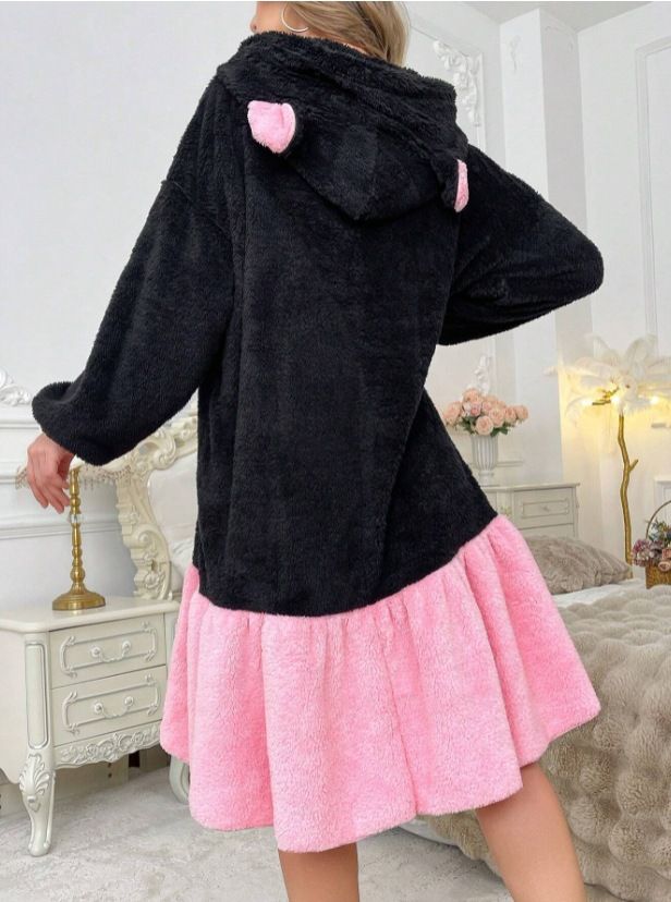 Autumn And Winter Thickened And Comfortable Home Nightgown Sweet Nightgown_voghion.com