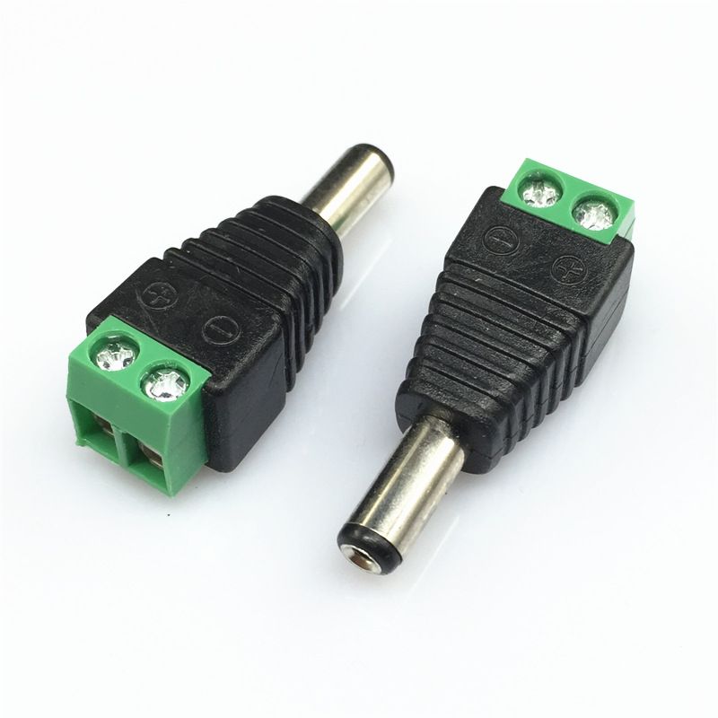 DC welding-free connector male and female supporting 5.5 * 2.1mm plug DC socket screw fixed terminal quick connection_voghion.com