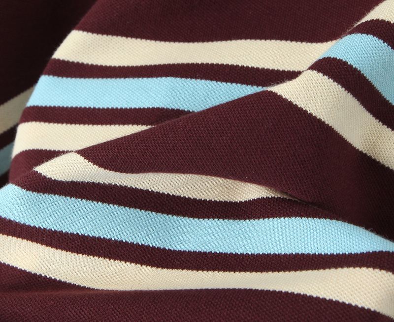 Retro Stripe Polo Shirt With Pleated Skirt Set - Women's Casual Loose Fit Long Sleeve Top & Flared Mini Skirt_voghion.com
