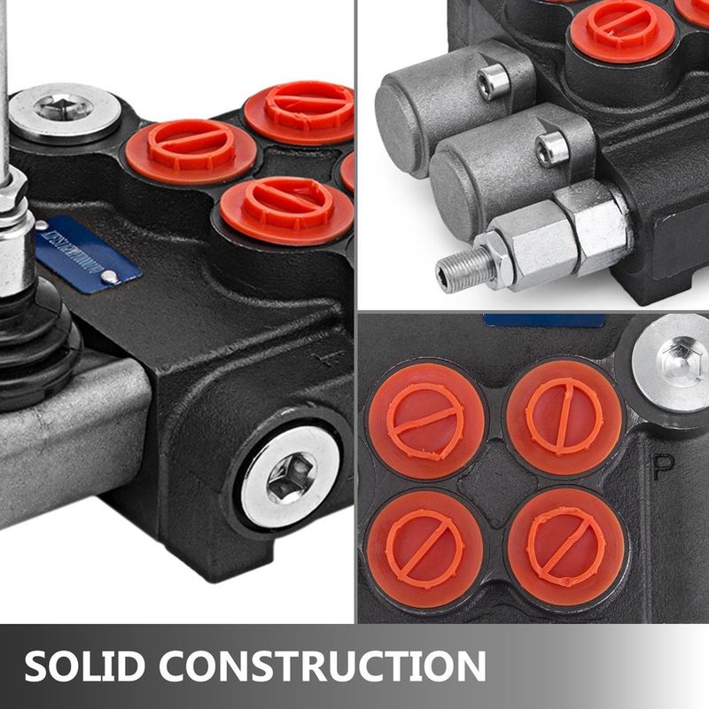 VEVOR Hydraulic Valve 2 Spool Hydraulic Directional Control Valve 11gpm Hydraulic Control Valve Double Acting For Tractors Loaders Tanks_voghion.com