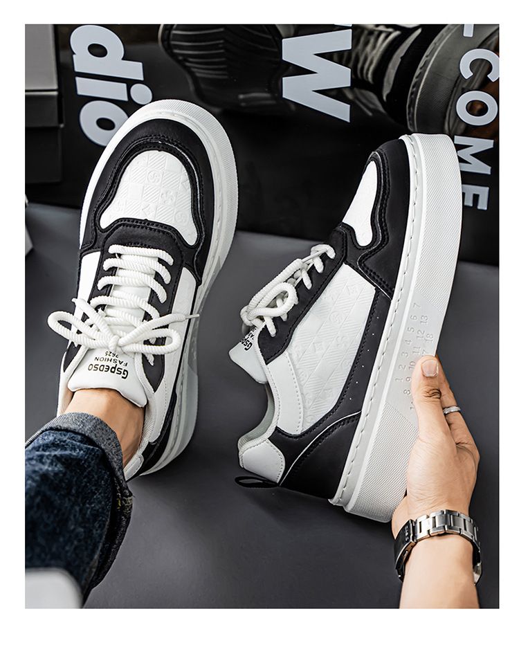 2025 Sommer Neue atmungsaktive weiße Sneakers Herren Vielseitige Sport-Casual-Board-Trendschuhe mit dicken Sohlen_voghion.com
