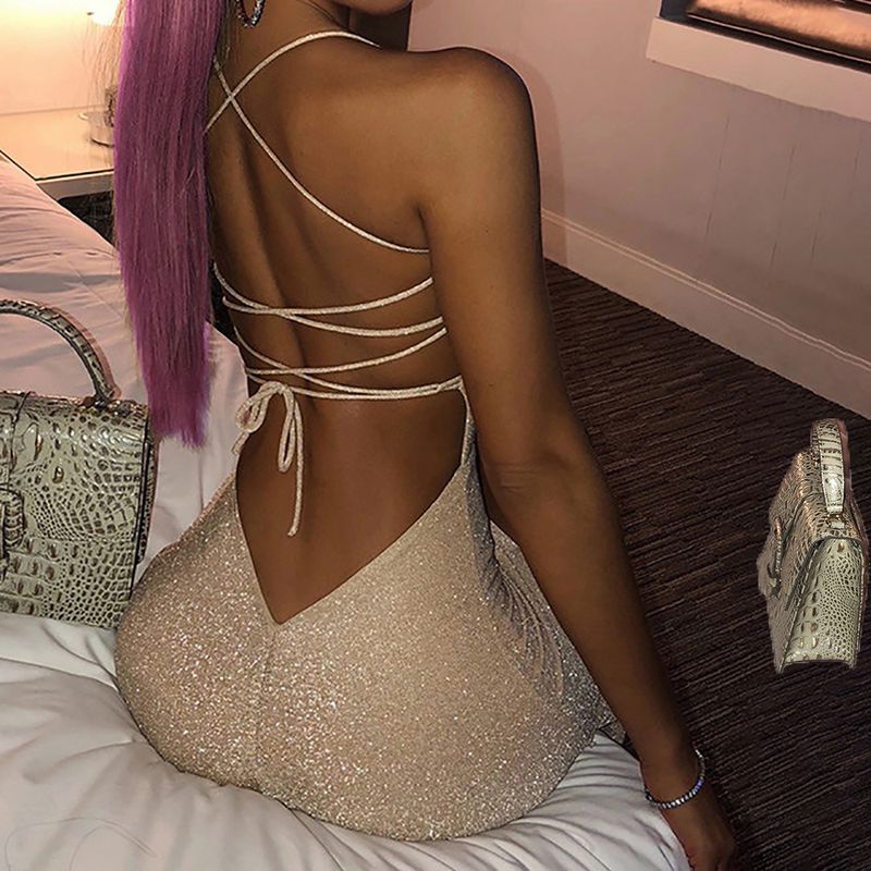 Damenbekleidung Sexy Split One-Step-Kleid_voghion.com