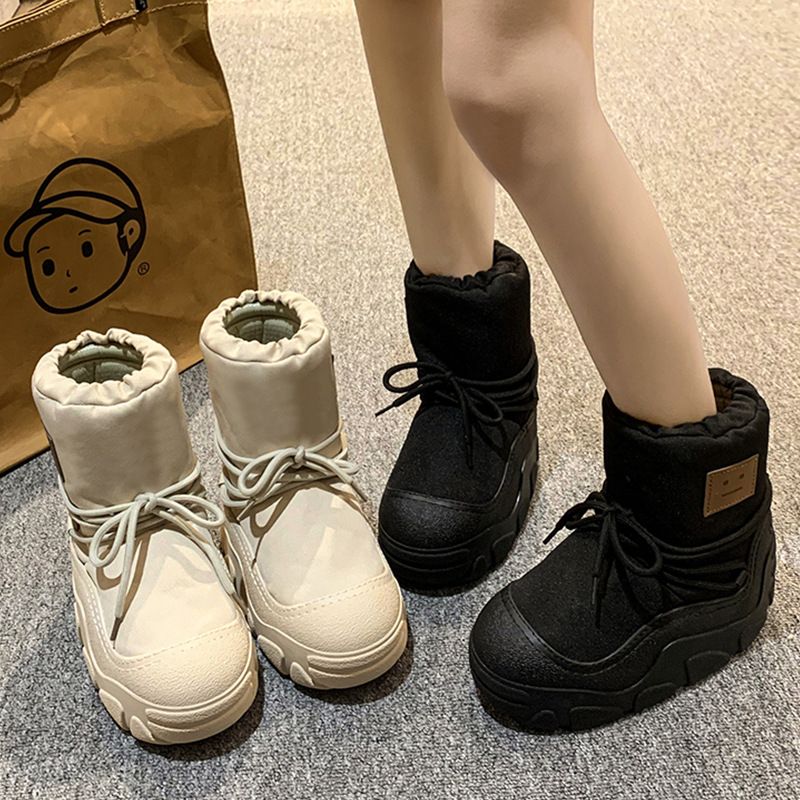 2025 Winter Neue verdickte warme Damen-Schneestiefel bis zur Wade, rutschfest, modisch, lässig_voghion.com