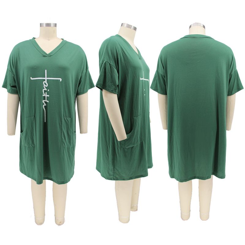 Women's Clothing Popular Independent Station Hot-selling Spring and Summer New Positioning Offset Printing Loose Large Size Dress_voghion.com
