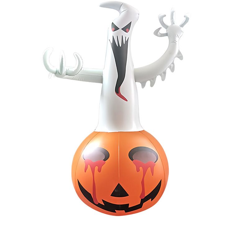 Glow-in-the-Dark Halloween Inflatable Decorations – Spooky Ghost, Pumpkin & Bat Set For Outdoor & Indoor Party Scenes (Multi-Color Options)_voghion.com