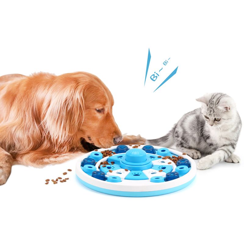 Feeder Anti-Choke Slow Eating Mat Cat Dog Food Dish Pet Intelligence Training Interactive Feeding Bowl_voghion.com