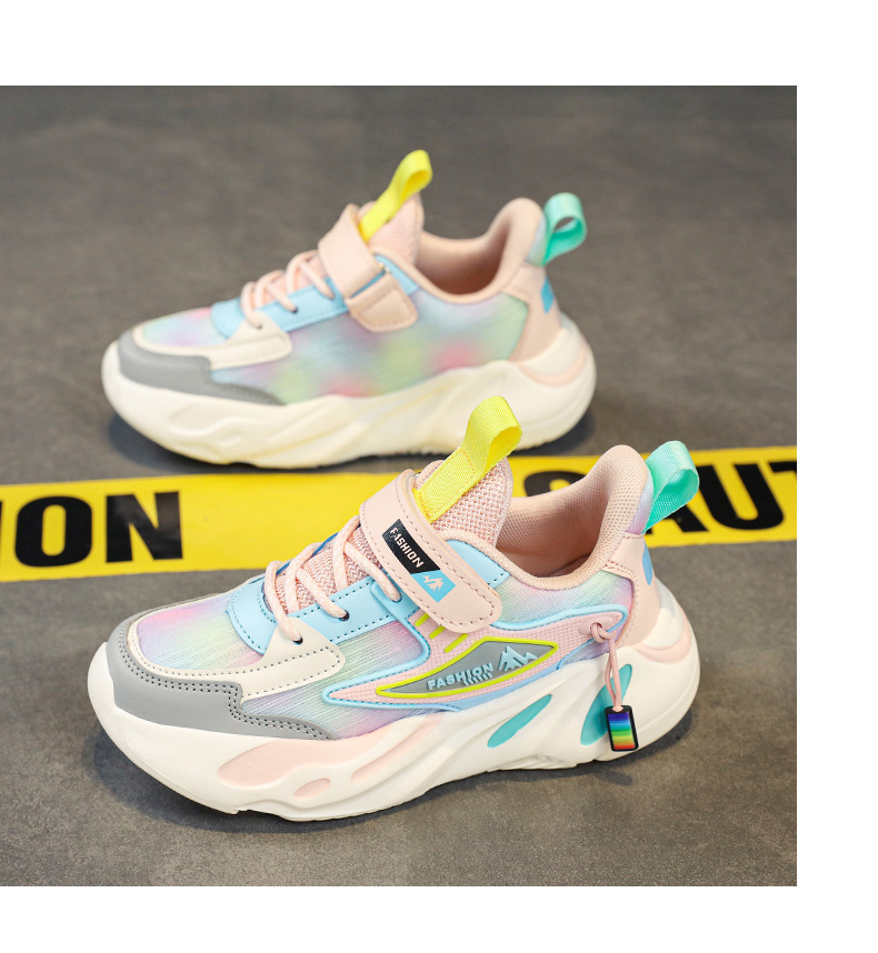 Mädchenschuhe Frühling und Herbst Neue Mesh-Sommer-Kindersportschuhe Obermaterial aus Leder, lässige Laufschuhe für große Jungen_voghion.com