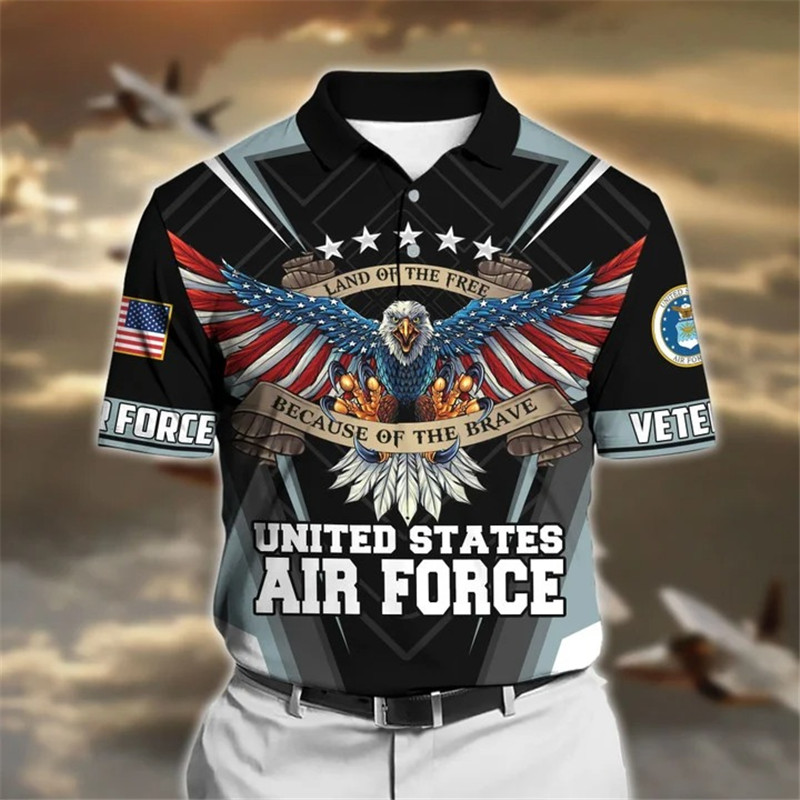 Men's fashion short-sleeved thin Polo shirt vintage striped print casual lapel pullover summer_voghion.com