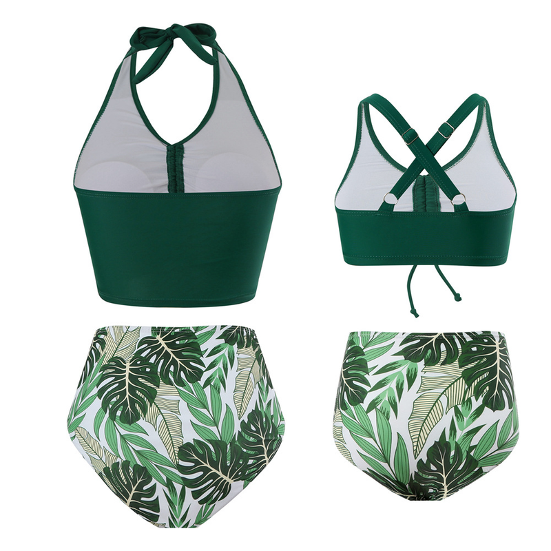 Maillot de bain fendu pour mère et enfant, Bikini familial_voghion.com