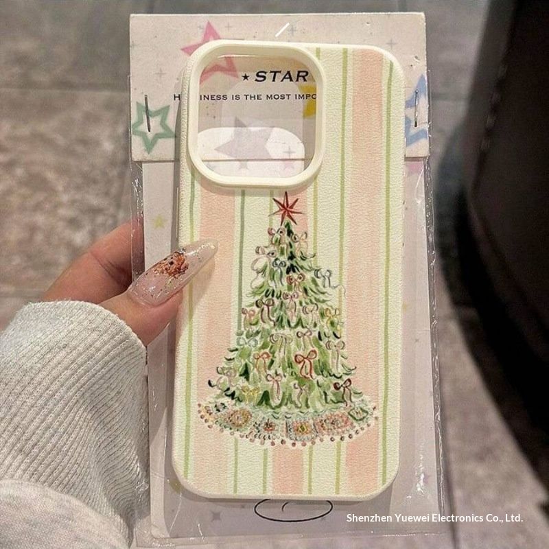 50704555550<=3 Various Christmas Tree Compatible 17 16 Phone Case 15 Pro Leather Texture 14 Cross-Border 13 Holiday_voghion.com