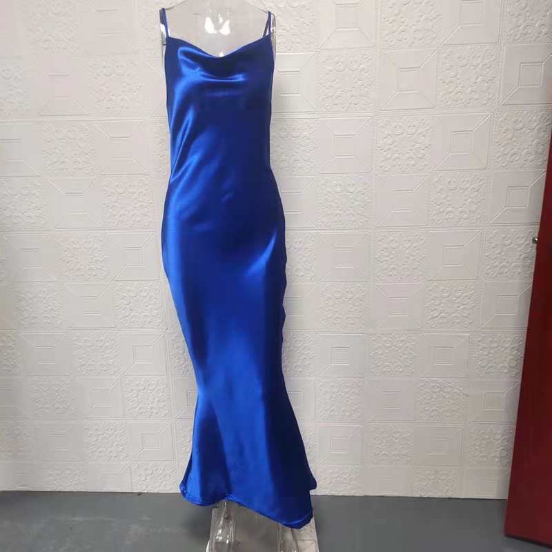 Women’s Clothing Summer0 Solid Color Section Sexy Temperament Suspender One Step Skirt Dress Women_voghion.com