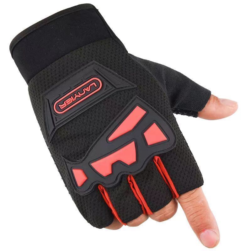 Taktische Halbfingerhandschuhe für Herren, Outdoor-Sport, Fitness, Klettern, rutschfest, verschleißfest, Fahrradhandschuhe, Ausrüstung für den Sommer_voghion.com
