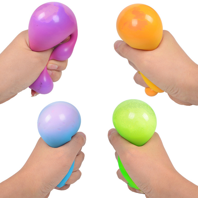 ToysMall Jucărie de stoarcere a mingii Super moale TPR Jucărie de strângere a mingii colorate pentru ameliorarea stresului Jucărie de strângere cu bile de ventilație elastică_voghion.com