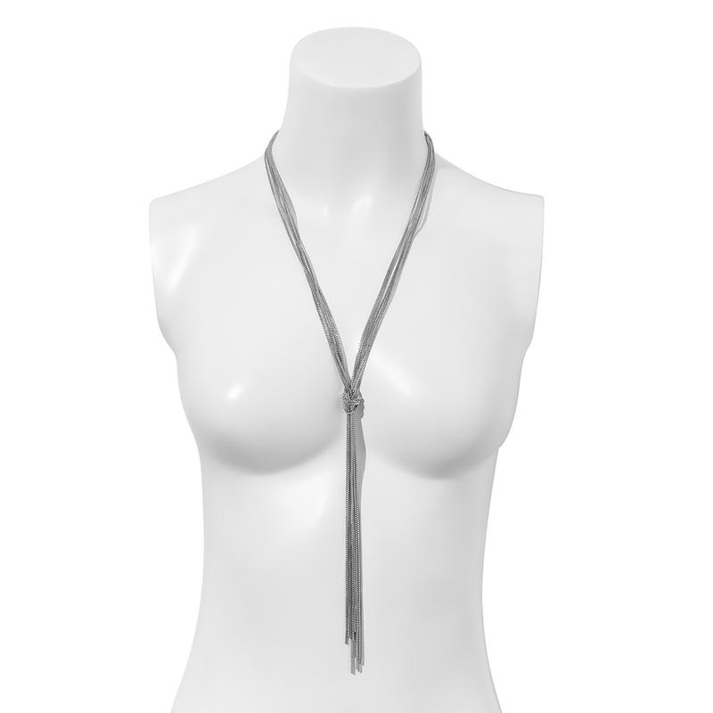 Dames sieraden hiphop metalen wind snake bone chain ketting trend geometrisch lang geweven sleutelbeen ketting_voghion.com