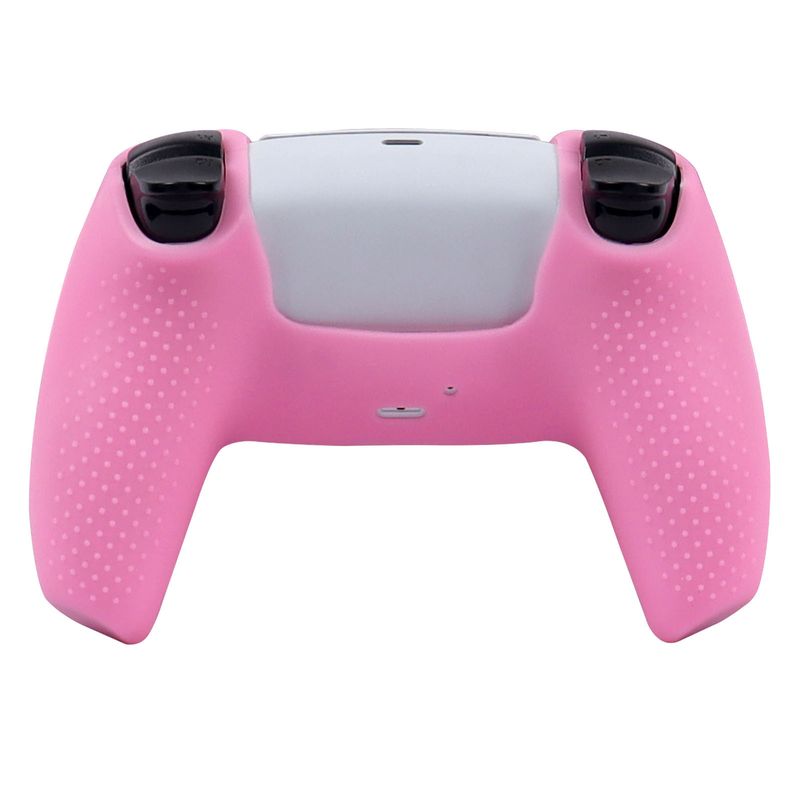 Custodia in silicone per gamepad con punta antiscivolo, custodia protettiva monocromatica per PS5 con punta, custodia in silicone a tinta unita_voghion.com