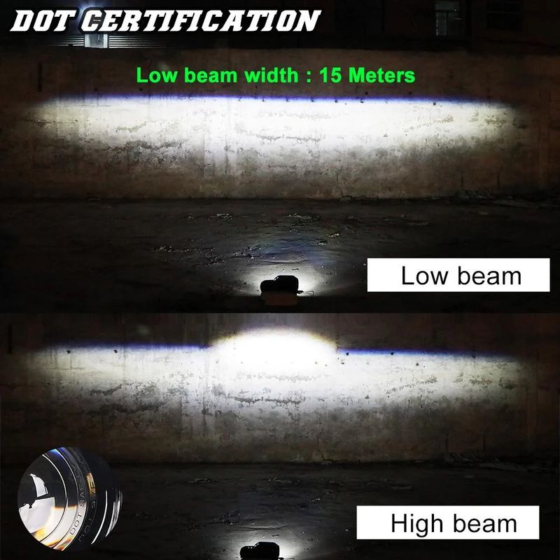 65W LED-Scheinwerfer mit DRL High/Low Halo-Beleuchtung Motorrad-Scheinwerfer für BMW F650GS F700GS F800GS F800R 2006-2018, eingebautes EMC DOT_voghion.com