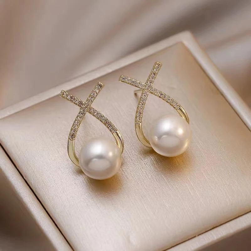 Sterling Zilveren VENUS Dames Kralen Oorbellen Mode Sieraden Parel Inlay Feest Cadeau Groothandel_voghion.com