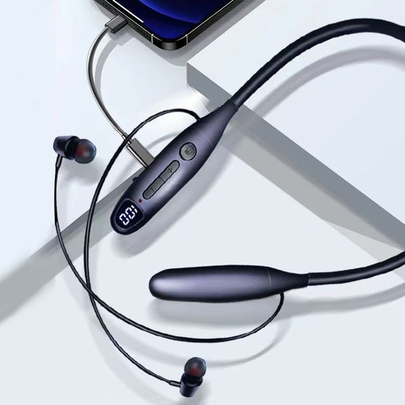 X168 trådløs høretelefon High Fidelity Intelligent støjreducerende IPX5 Vandtæt Bluetooth Foldbar Nakkebøjle Stereo_voghion.com