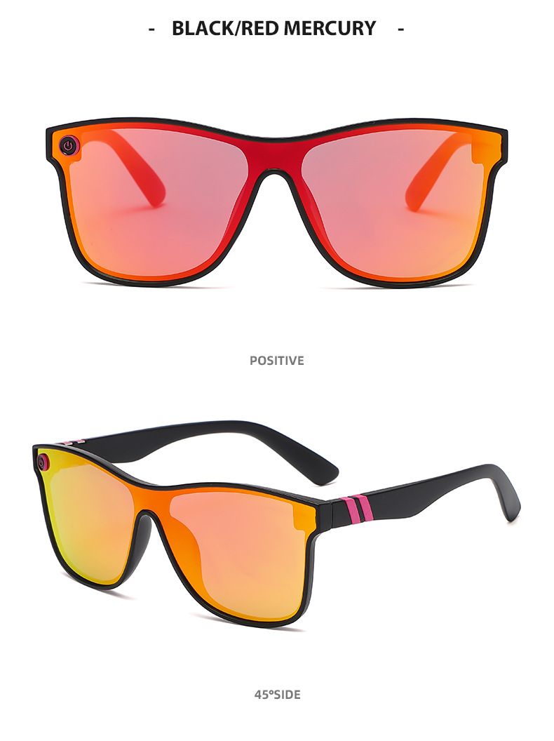 2022 Nova Power On Key Pattern Športna na prostem Kolesarska sončna očala Velik okvir Pisana enodelna očala_voghion.com