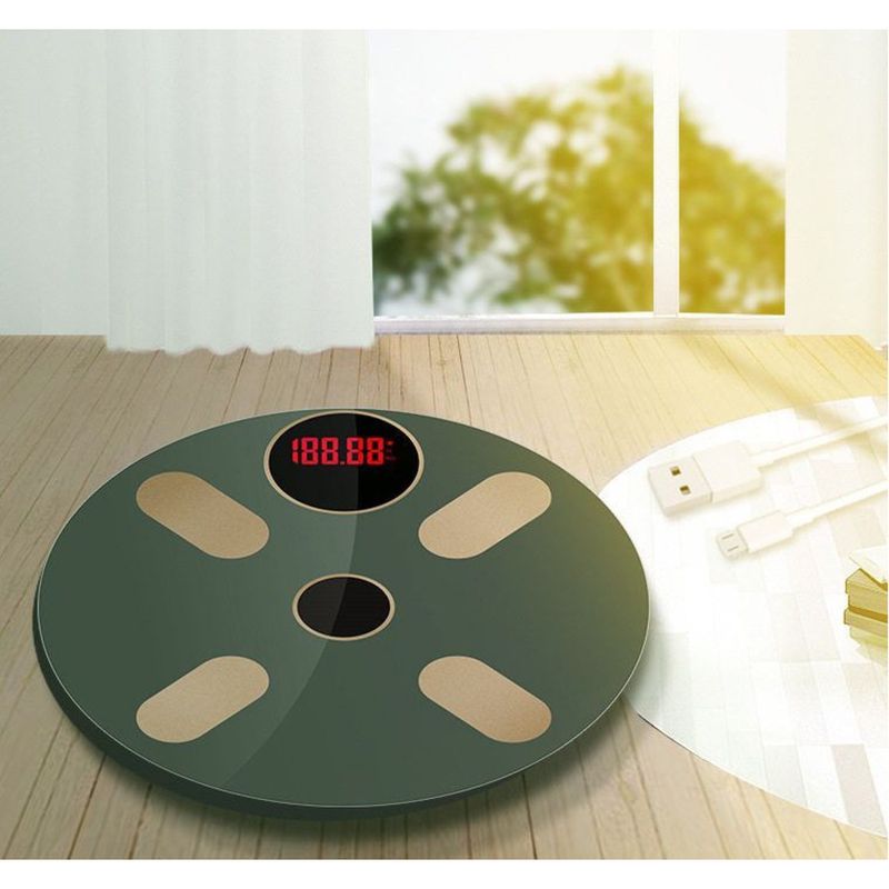 Smart Electronic Bluetooth Rechargeable Home Body Fat Measurement Weight Scale_voghion.com
