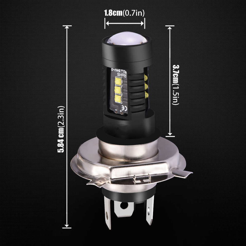 Yuanmheng 2Pcs H4 9003 60W 6000K Veicolo per Auto LED Faro Alto Anabbagliante Fendinebbia Lampadina_voghion.com