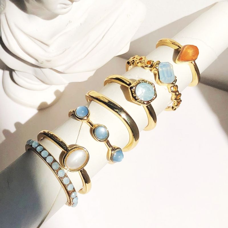 Hot sales 8 stk./sæt, Opalring, Sommer_voghion.com