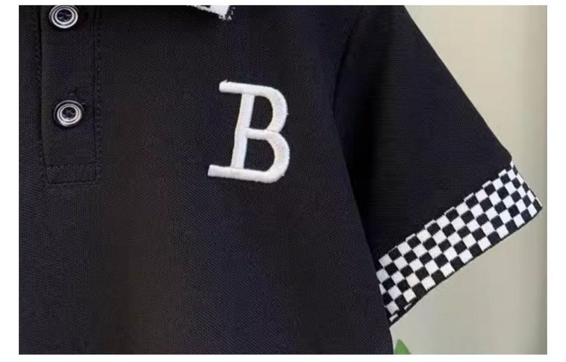 Abbigliamento per bambini Polo per ragazzi Tuta alla moda a maniche corte per bambini Vestiti estivi per strada_voghion.com
