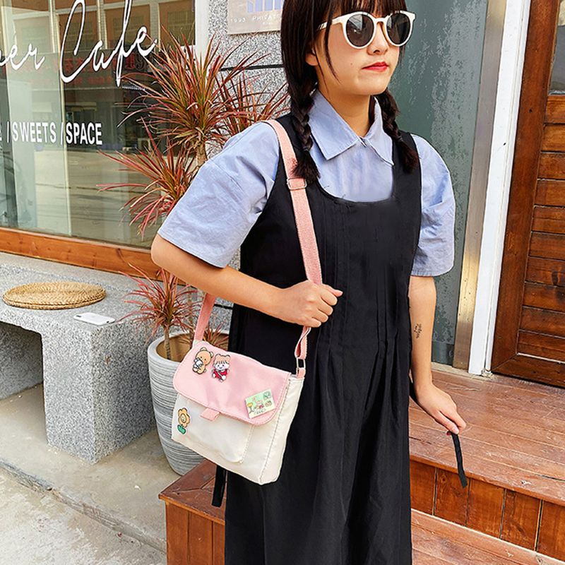 Lihao Dames Mooie Retro Grote Capaciteit Duurzame Canvas Crossbody Tas Schoudertas-Zwart_voghion.com