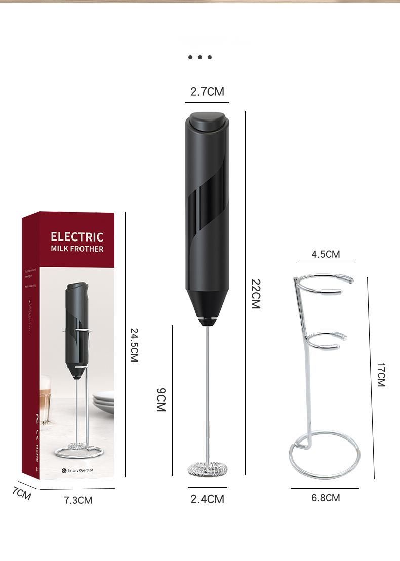 Draadloze handmatige melkmixer van roestvrij staal, koffieopschuimer, eierroomcake, handmixer_voghion.com