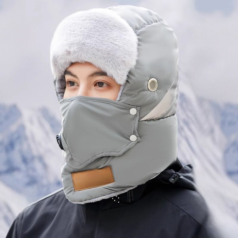 Masque de protection des oreilles coupe-vent universel pour cyclisme d'hiver pour hommes 2024, chapeau Lei Feng épais pour l'extérieur_voghion.com