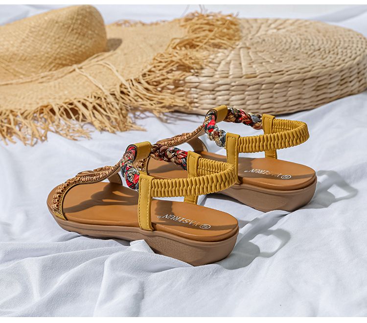 New All-in-one Fashion Trend Women's Sandals Elastic Strap Light Comfortable Sandals_voghion.com