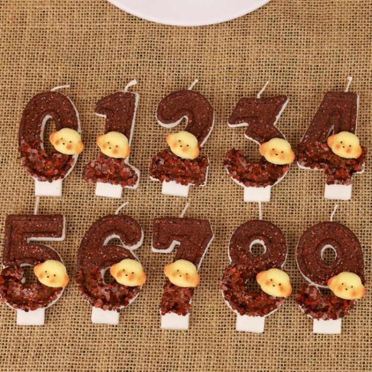Decorazione per torta digitale a forma di testa di cane creativa, candela per il primo compleanno_voghion.com
