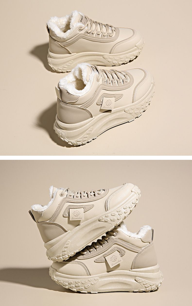 High-Top-Schuhe Damen Samt Warm Vielseitig Student Baumwolle Schuhe Plattform Casual Dad Schuhe P_voghion.com