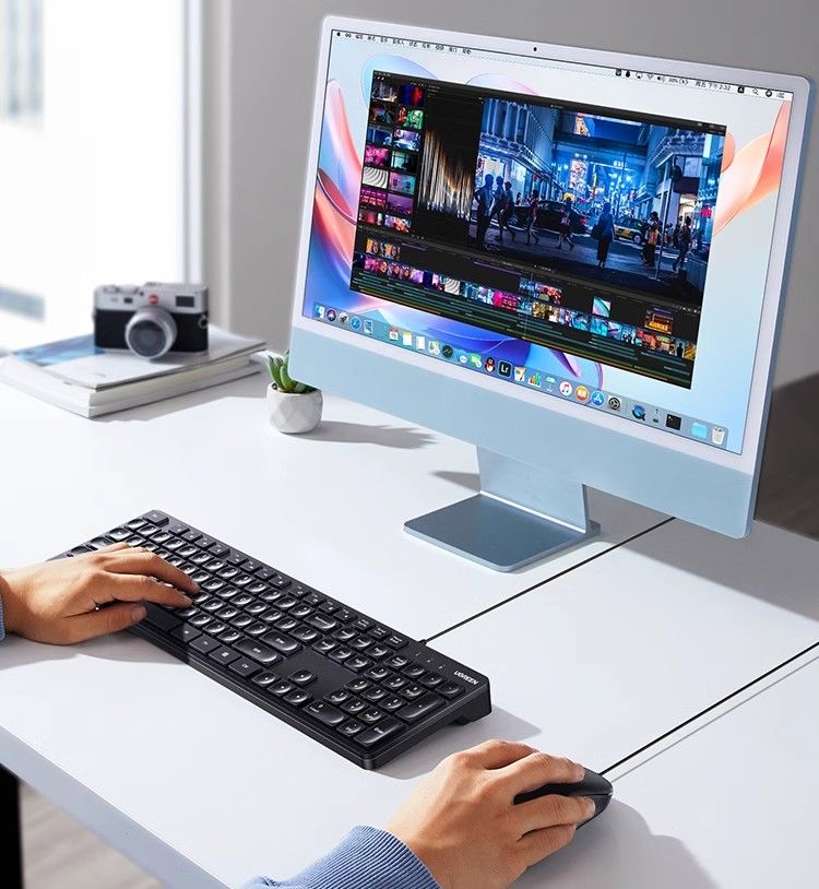 lian 007 Set Mouse Office Desktop Computer Ku004 With Wireless Keyboard_voghion.com