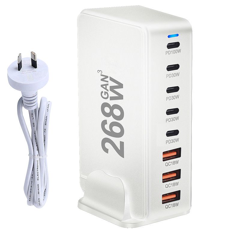 New 240W GaN Multiport Charger 268WPD High Power Charger Multi-function Desktop Charger_voghion.com