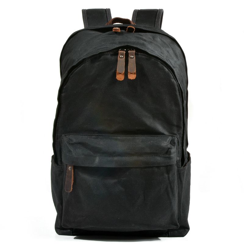 2025s Men's Simple Large Capacity Travel Backpack Women's Casual Waterproof Oil Wax Canvas Student School Bag_voghion.com